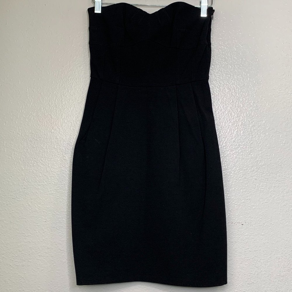 Diane Von Furstenberg Womens Sweetheart Neck Strapless Sheath Black‎ Dress